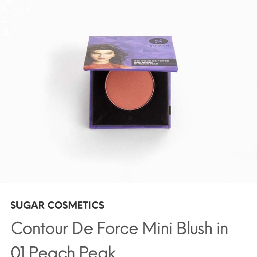 3/$10 Sugar Cosmetics Contour de Force Mini Blush 01 Peach Peak